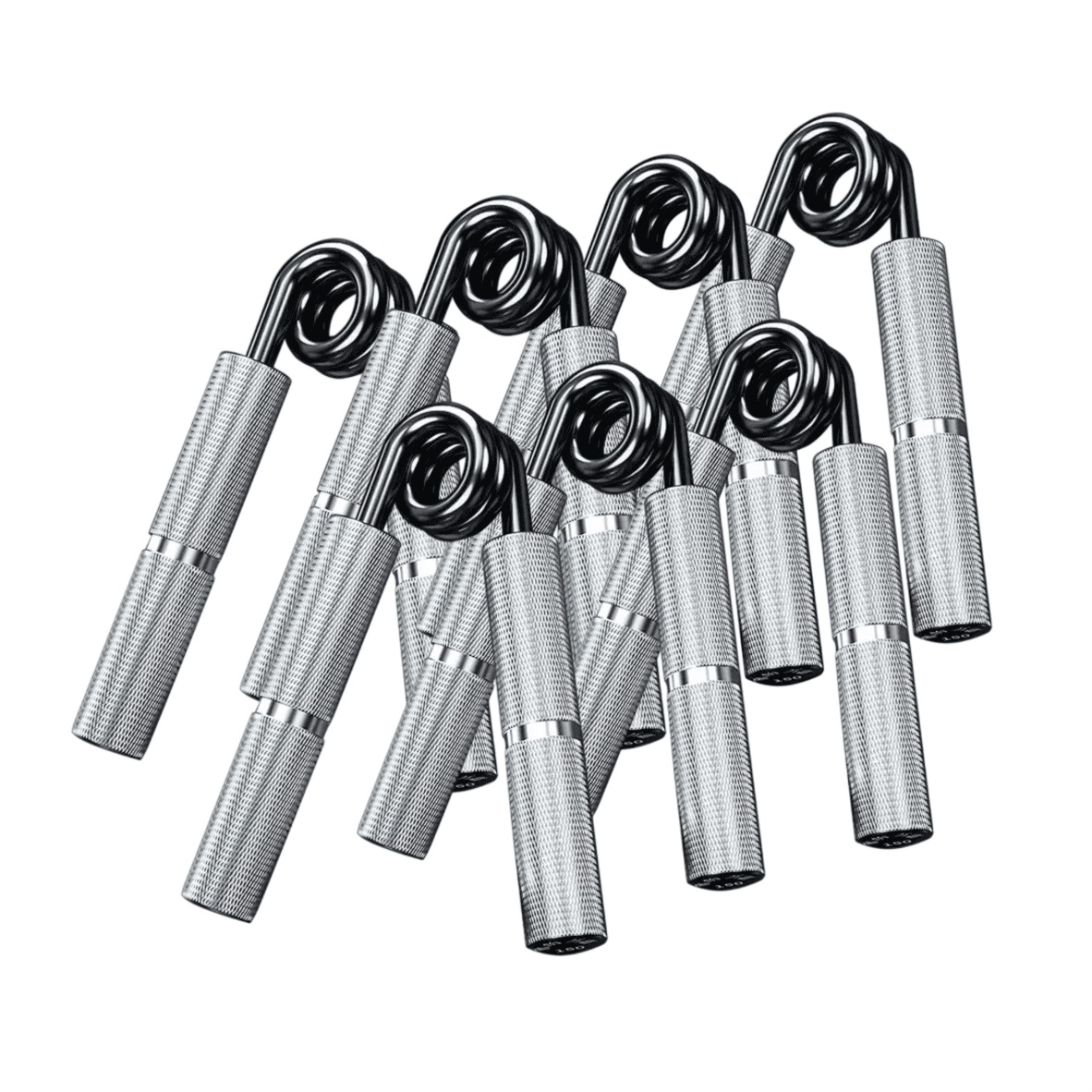 RNTV Professional Hand Gripper Set 7-Pack (50-350lbs) - Premium Aluminum Alloy Grip Strengthener with Complete Training Kit