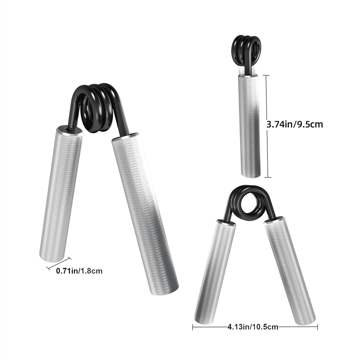 RNTV Professional Hand Gripper Set 7-Pack (50-350lbs) - Premium Aluminum Alloy Grip Strengthener with Complete Training Kit